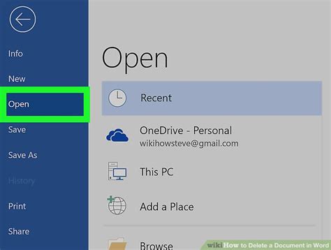 How to Delete a Microsoft Word Document or File .